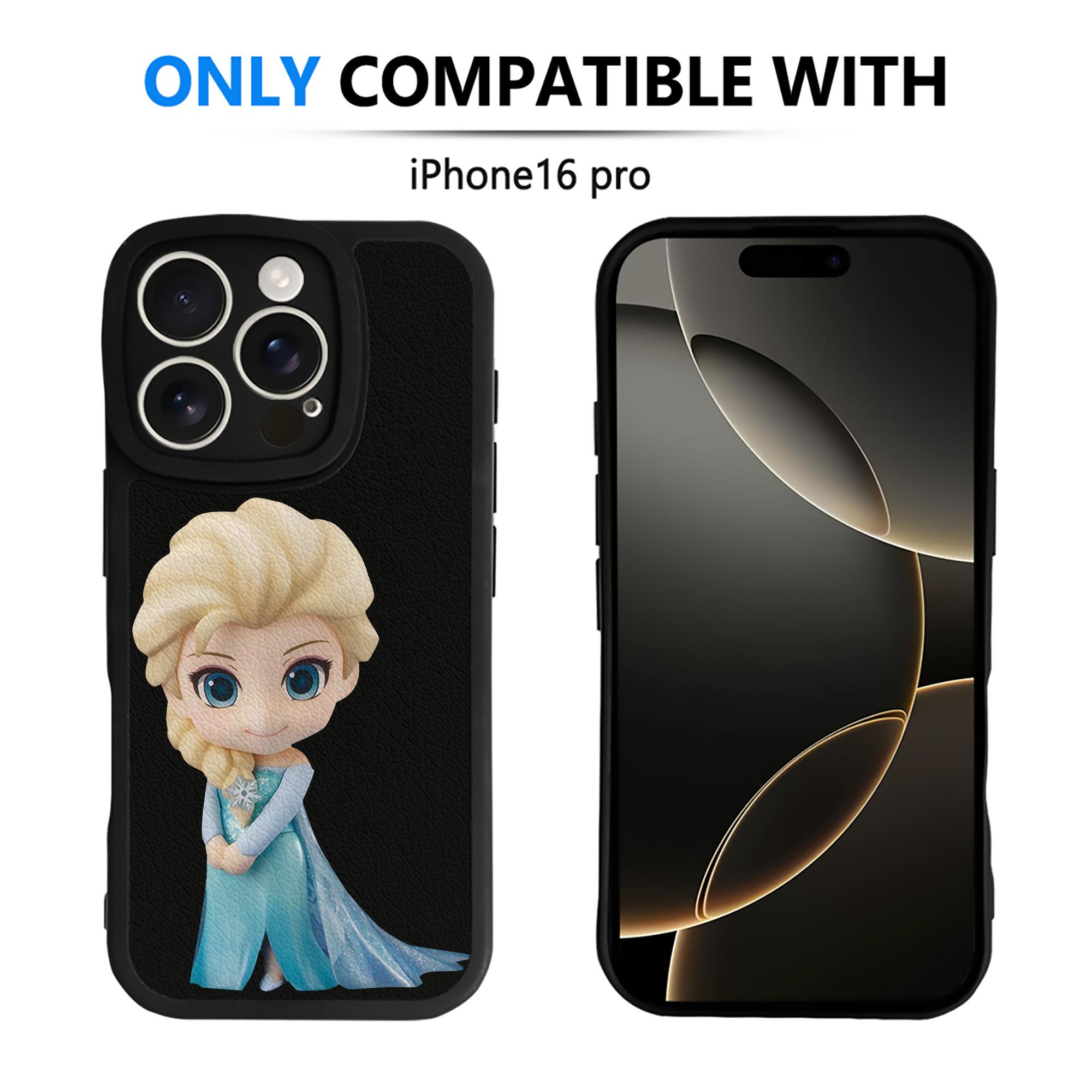 （画像用） アナと雪の女王 アンナ エルサ Frozen Anna Elsa 【iPhone 16シリーズ対応】シリコンスマホケース（レザー調） 材質：シリコン